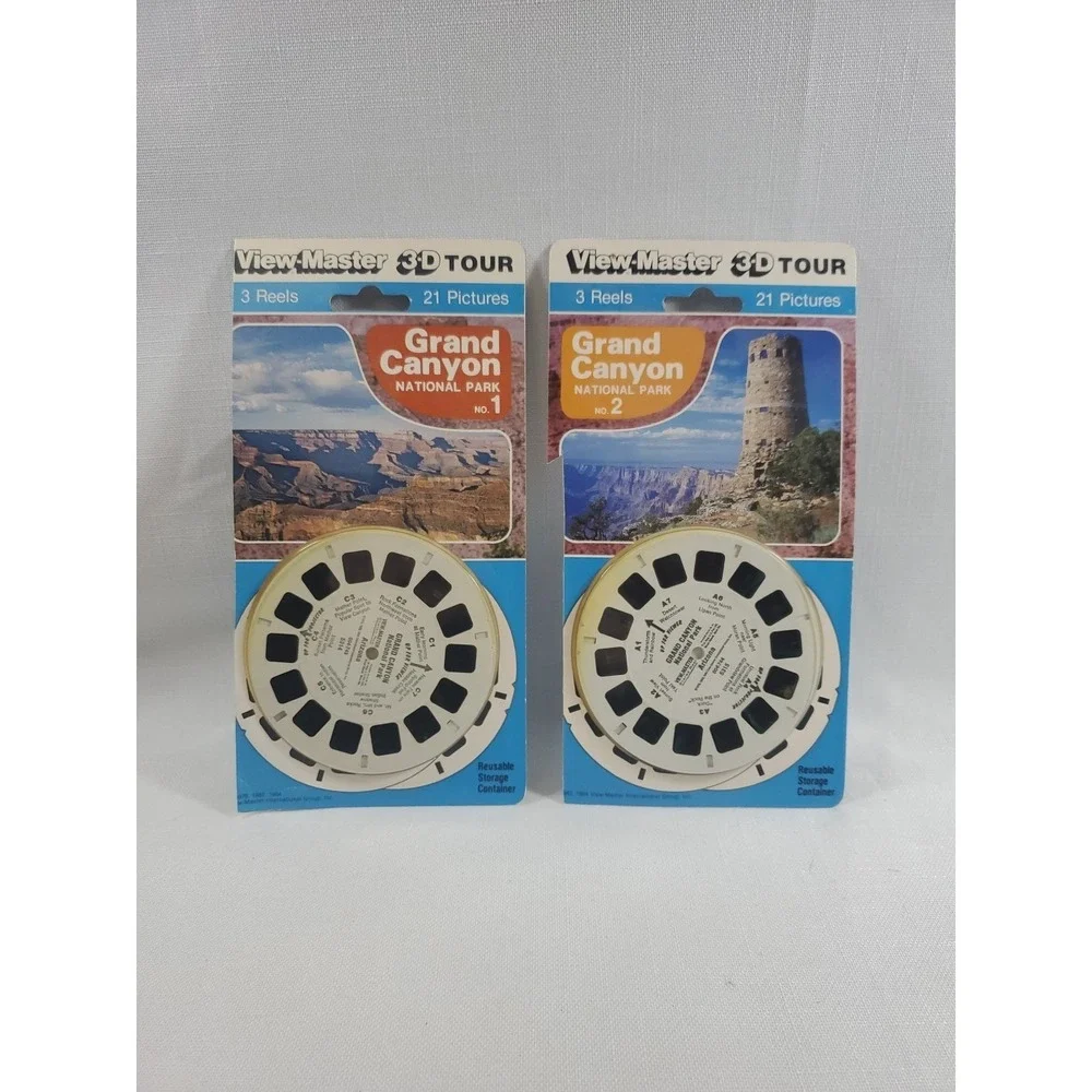 Vintage • View Master 3-D Tour-Grand Canyon No 1 & 2 - NOS - 3 Reels/21 Pictures